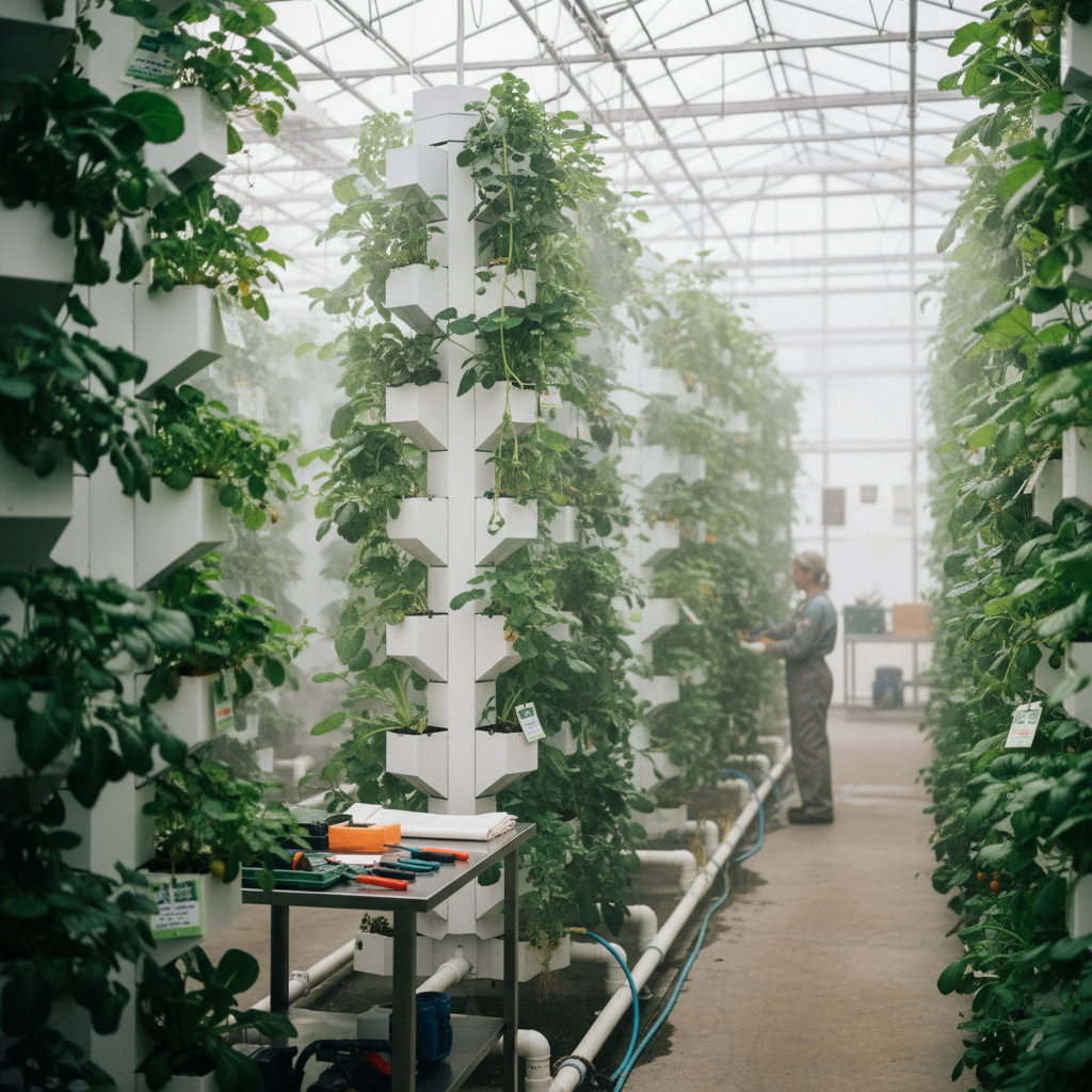 Serra aeroponica digitale Mavyeda con coltivazioni verticali biofortificate